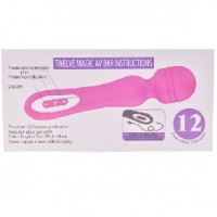 Wand Massager12 Function Silicone Rechargeable PURPLE